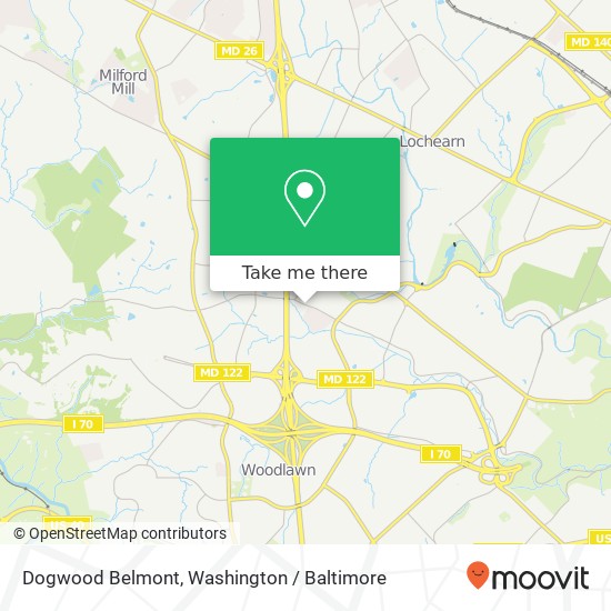 Mapa de Dogwood Belmont, Gwynn Oak, MD 21207
