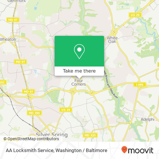 AA Locksmith Service, 10144 Colesville Rd map