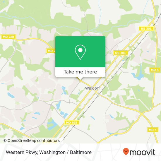 Mapa de Western Pkwy, Waldorf, MD 20603
