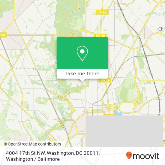 4004 17th St NW, Washington, DC 20011 map