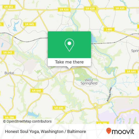 Mapa de Honest Soul Yoga, 8404 Old Keene Mill Rd