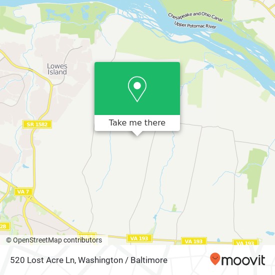 Mapa de 520 Lost Acre Ln, Great Falls, VA 22066