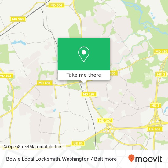 Mapa de Bowie Local Locksmith, 14300 Gallant Fox Ln