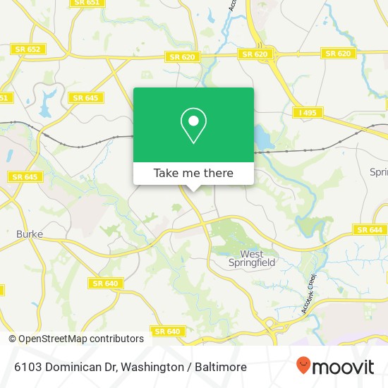 6103 Dominican Dr, Springfield, VA 22152 map