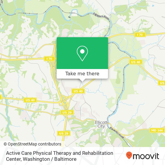 Mapa de Active Care Physical Therapy and Rehabilitation Center, 8492 Baltimore National Pike