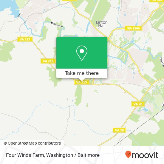 Mapa de Four Winds Farm, 13550 Vint Hill Rd