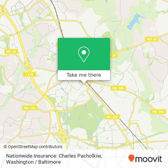 Mapa de Nationwide Insurance: Charles Pacholkiw, 751 Rockville Pike