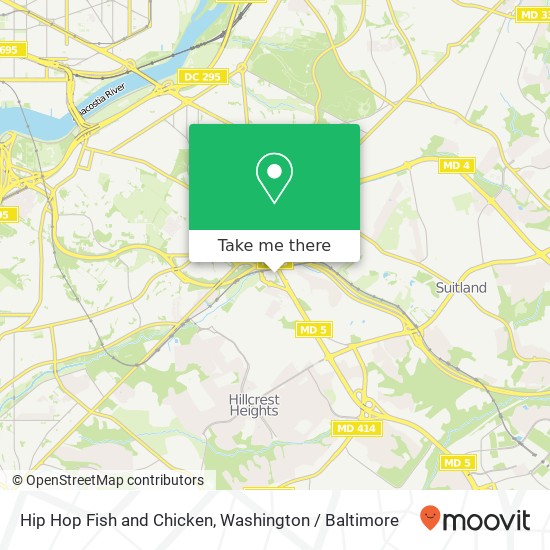 Mapa de Hip Hop Fish and Chicken, 3173 Branch Ave