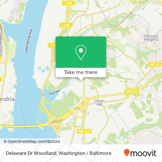 Delaware Dr Woodland, Oxon Hill, MD 20745 map