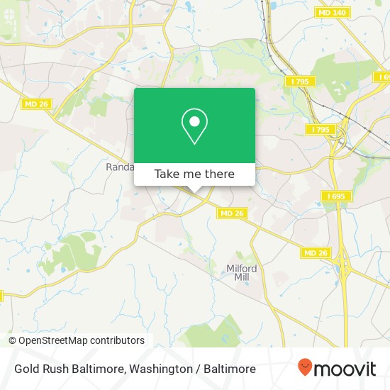 Gold Rush Baltimore, 8648 Liberty Rd map