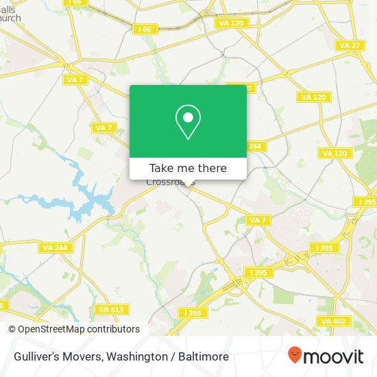 Gulliver's Movers, 5613 Leesburg Pike map