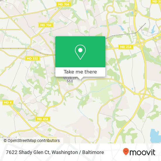 Mapa de 7622 Shady Glen Ct, Capitol Heights, MD 20743