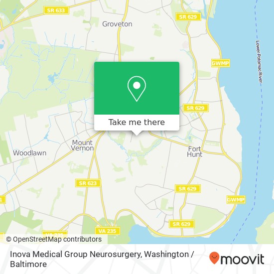 Mapa de Inova Medical Group Neurosurgery, 8109 Tis Well Dr