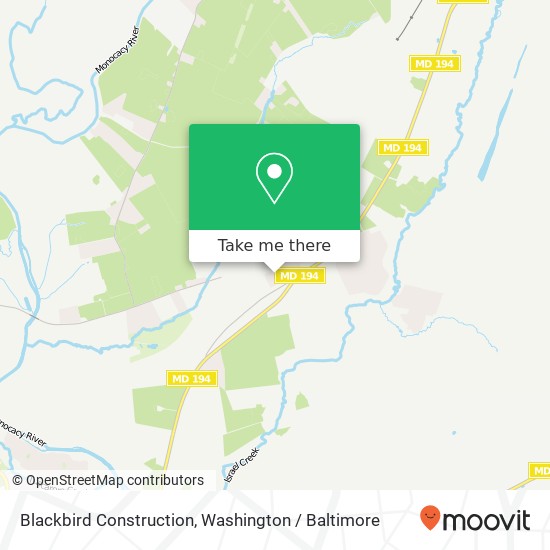 Blackbird Construction map