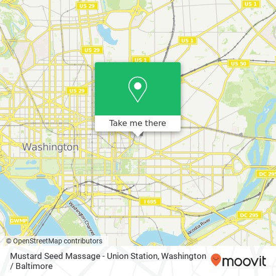 Mapa de Mustard Seed Massage - Union Station, 50 Massachusetts Ave NE