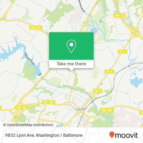 9832 Lyon Ave, Laurel, MD 20723 map