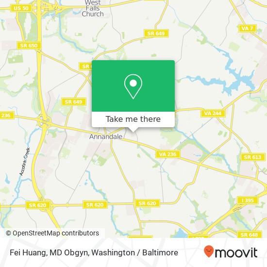 Mapa de Fei Huang, MD Obgyn, 4304 Evergreen Ln