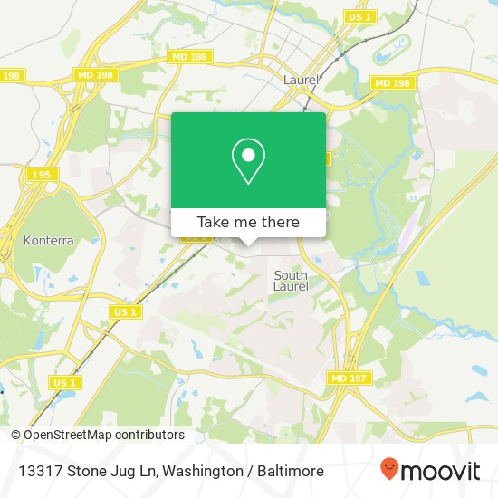 13317 Stone Jug Ln, Laurel, MD 20708 map
