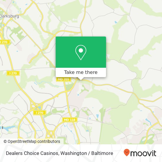 Dealers Choice Casinos map