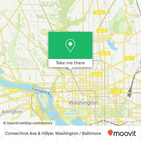 Mapa de Connecticut Ave & Hillyer, Washington, DC 20009