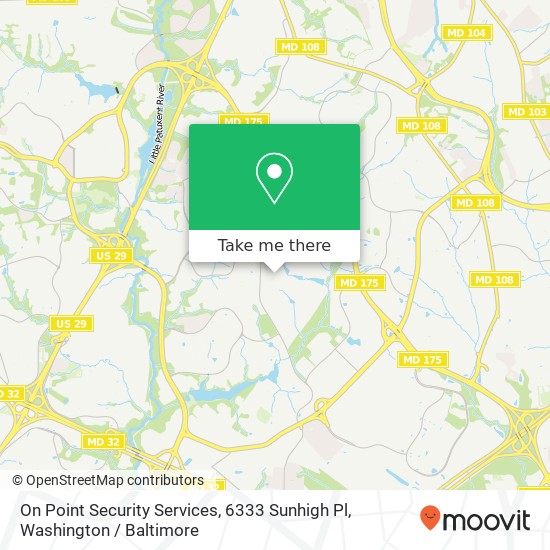 Mapa de On Point Security Services, 6333 Sunhigh Pl