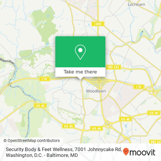 Security Body & Feet Wellness, 7001 Johnnycake Rd map