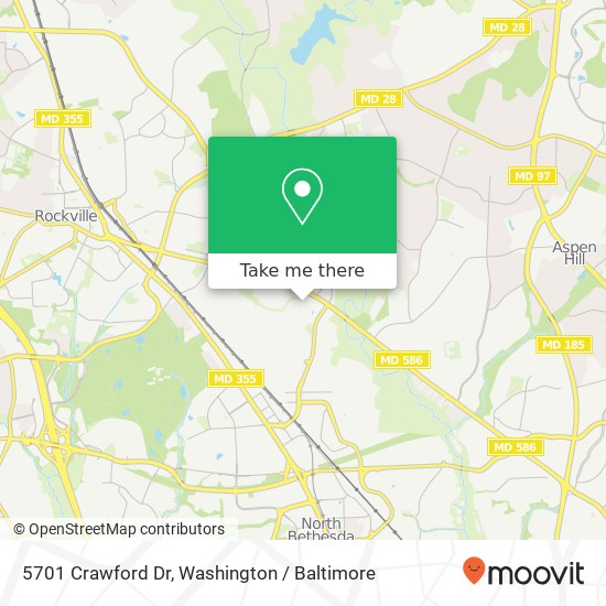 Mapa de 5701 Crawford Dr, Rockville, MD 20851