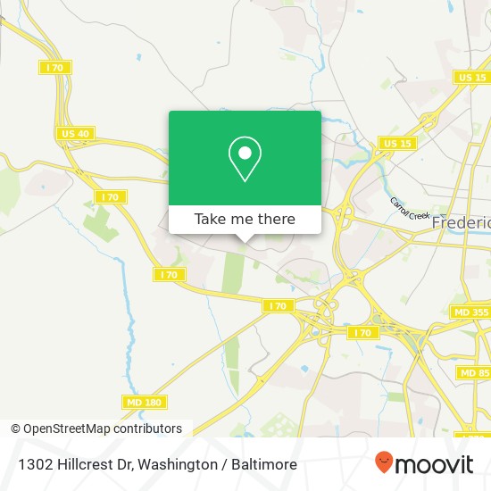 1302 Hillcrest Dr, Frederick, MD 21703 map