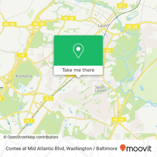 Contee at Mid Atlantic Blvd, Laurel, MD 20708 map