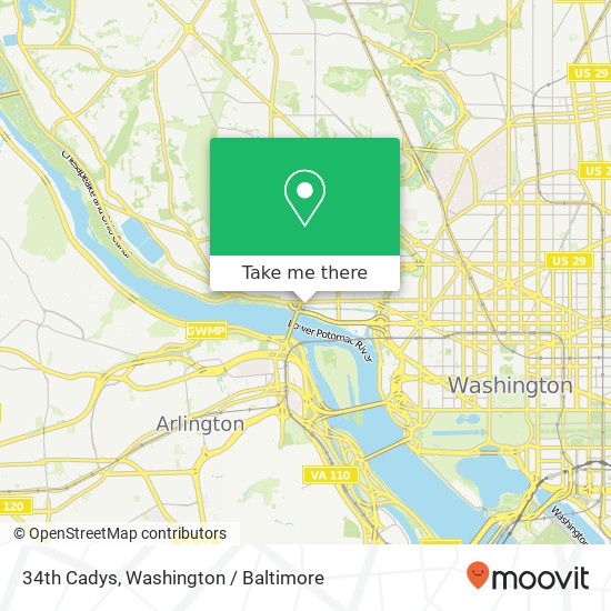 34th Cadys, Washington, DC 20007 map