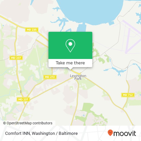 Mapa de Comfort INN, 21885 Three Notch Rd