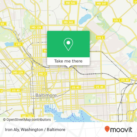 Iron Aly, Baltimore, MD 21213 map