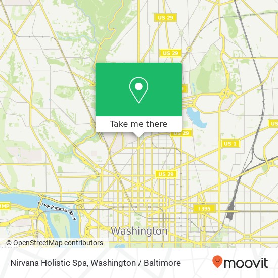 Nirvana Holistic Spa, W St NW map