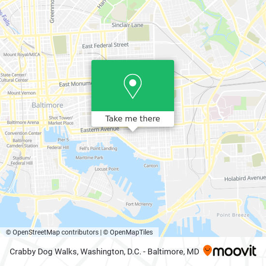 Mapa de Crabby Dog Walks