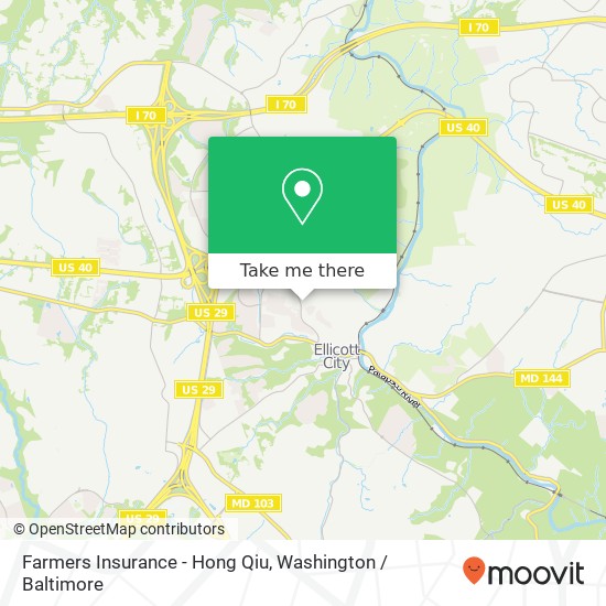 Mapa de Farmers Insurance - Hong Qiu, 3525 Ellicott Mills Dr