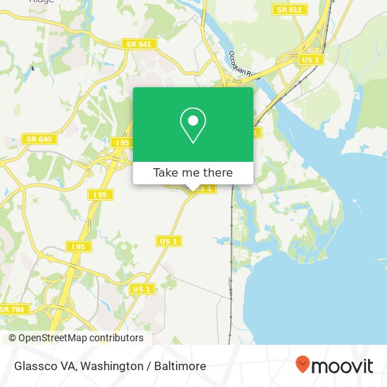 Mapa de Glassco VA, Jefferson Davis Hwy