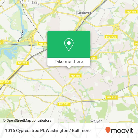 1016 Cypresstree Pl, Capitol Heights, MD 20743 map