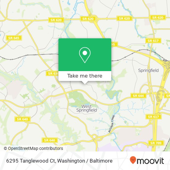 6295 Tanglewood Ct, Springfield, VA 22152 map