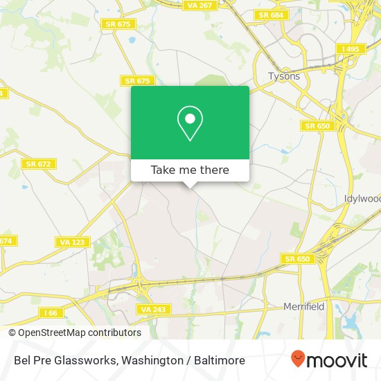 Bel Pre Glassworks map