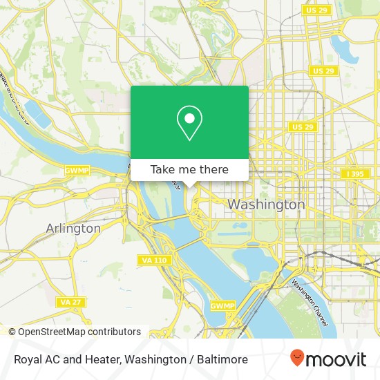 Royal AC and Heater, 600 New Hampshire Ave NW map