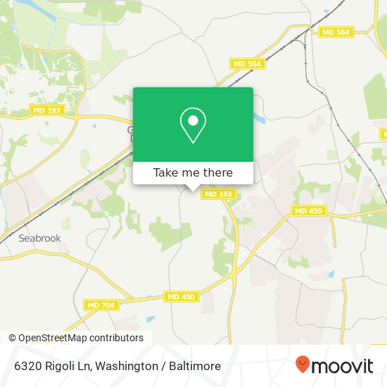 Mapa de 6320 Rigoli Ln, Glenn Dale, MD 20769