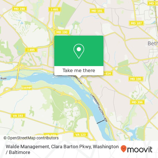Walde Management, Clara Barton Pkwy map