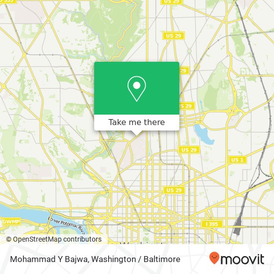Mohammad Y Bajwa, 1730 Columbia Rd NW map