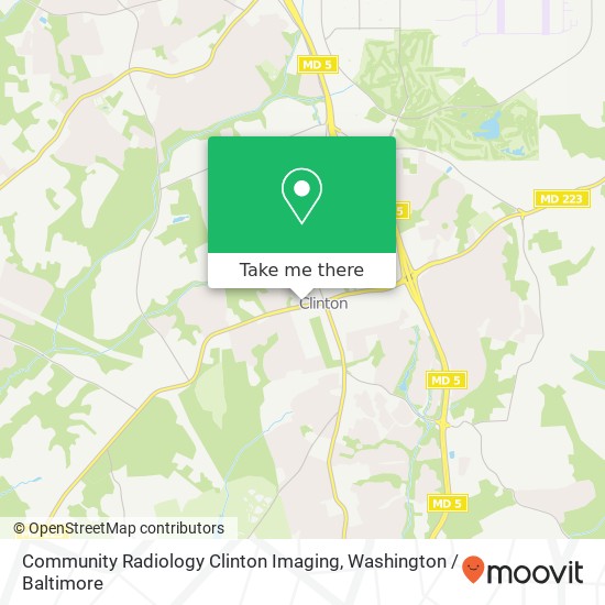 Mapa de Community Radiology Clinton Imaging, 9131 Piscataway Rd