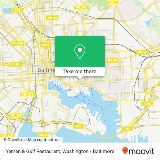 Mapa de Yemen & Gulf Restaurant, 401 S Broadway