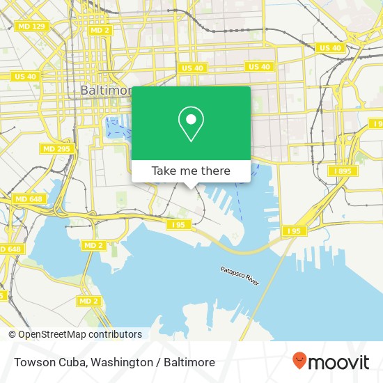 Towson Cuba, Baltimore, MD 21230 map