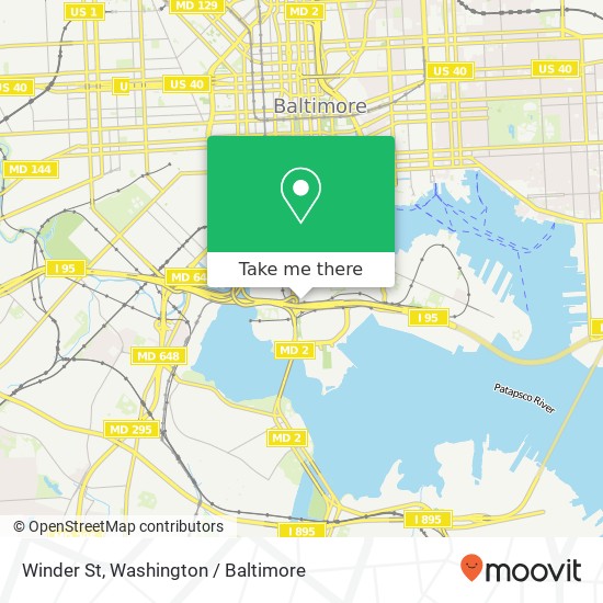 Mapa de Winder St, Baltimore, MD 21230