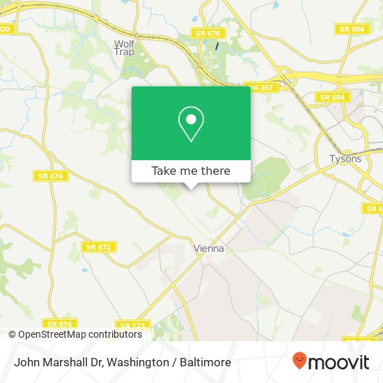 John Marshall Dr, Vienna, VA 22180 map