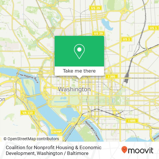 Mapa de Coalition for Nonprofit Housing & Economic Development, 727 15th St NW