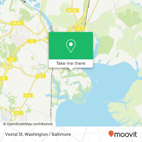Mapa de Vestal St, Woodbridge, VA 22191